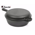 Gewürzte Gusseisen 3 Quart Dutch Ofen Set mit Skillet Deckel